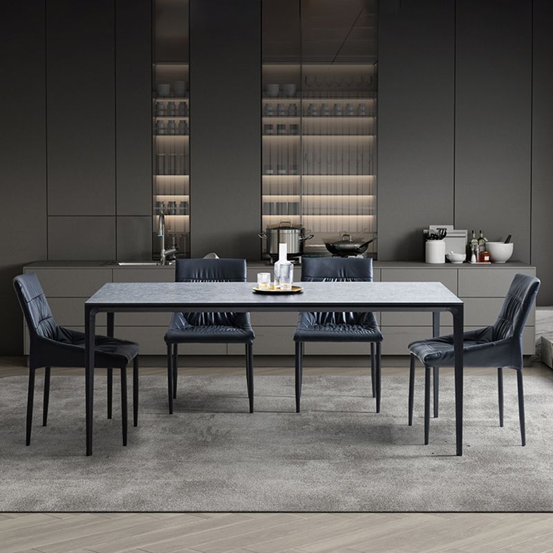 Contemporary Style Solid Back Dining Arm Chairs Leather Dining Chairs (Set of 2) Clearhalo ' kitchen&dining_furn' 'Dining Chairs' 'Dining Tables & Seating' 'dining_chair' 'furn' 'furn_dining_chair' 'Furniture' 'furniture_dining_chair' 'Kitchen & Dining Furniture' 'kitchen' 1200x1200_0f1753d2-7f1c-44ca-8cd5-58897dbc1bb8