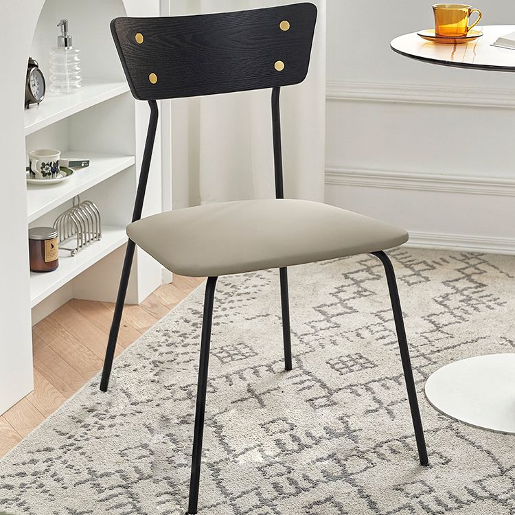 Industrial Style Upholstered Armless Dining Chairs Open Back Dining Side Chairs for Home Clearhalo ' kitchen&dining_furn' 'Dining Chairs' 'Dining Tables & Seating' 'dining_chair' 'furn' 'furn_dining_chair' 'Furniture' 'furniture_dining_chair' 'Kitchen & Dining Furniture' 'kitchen' 1200x1200_0f181160-91f0-4f1a-87bd-473d16328600