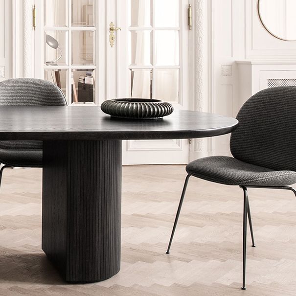 Modern Oval Double Pedestal Table Solid Wood Black Fixed Table for Kitchen Clearhalo ' dining_table' 'Dining Tables & Seating' 'Dining Tables' 'furn' 'furn_dining_table' 'Furniture' 'furniture_dining_table' 'Kitchen & Dining Furniture' 'kitchen&dining_furn' 'kitchen' 'kitchen_dining_table' 1200x1200_0f191606-3cc3-4032-86b6-695d56697a5e