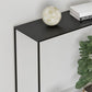 Modern Rectangular Console Table Metal Console Sofa Table in Black