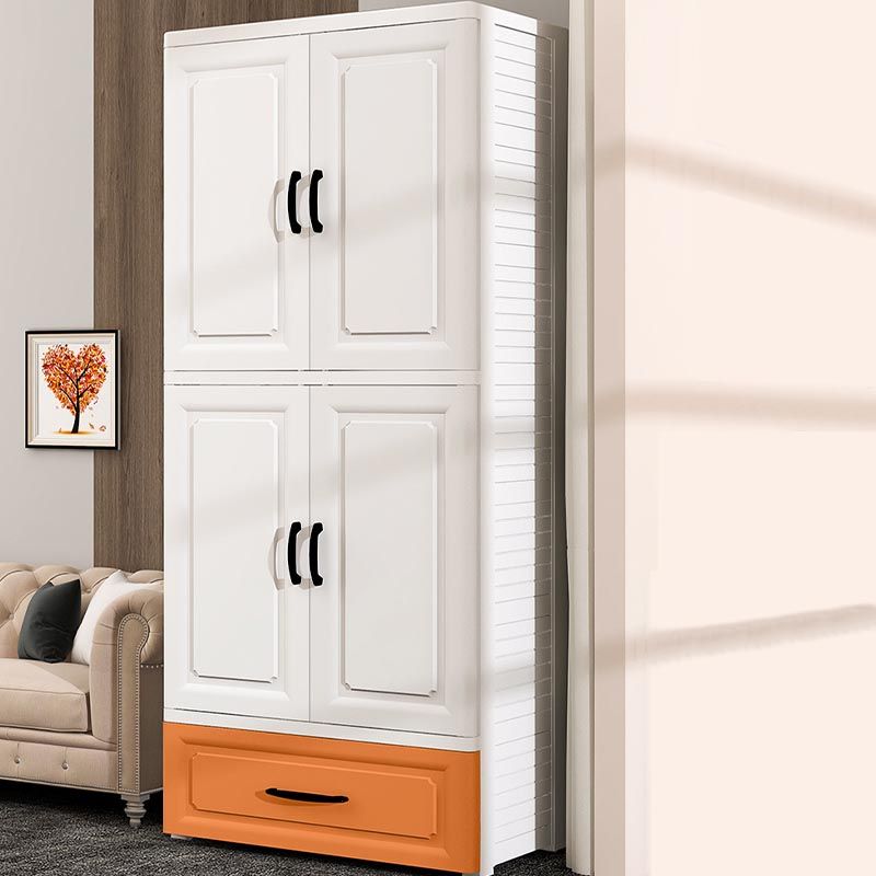 Contemporary Wardrobe Closet Plastic Wardrobe Cabinet with Legs Clearhalo 'Armoires & Wardrobes' 'armoires_wardrobes' 'Bedroom Furniture' 'furn' 'furn_armoires_wardrobes' 'Furniture' 1200x1200_0f19ddcc-429c-4c73-b8ca-228290c4c0fd