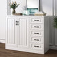 White Storage Chest Modern Style Wooden Storage Chest Dresser with Drawers and Doors Clearhalo 'Bedroom Furniture' 'Dressers & Chests' 'dressers_chests' 'furn' 'furn_dressers_chests' 'Furniture' 1200x1200_0f1bd680-0aec-4552-8cd2-574dd4d8c487
