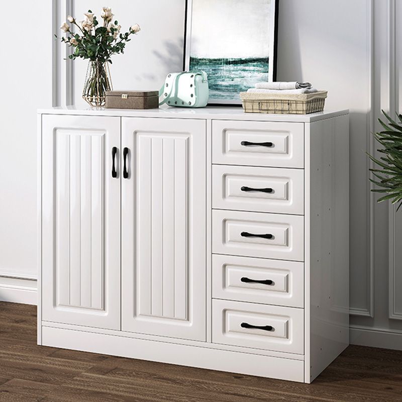 White Storage Chest Modern Style Wooden Storage Chest Dresser with Drawers and Doors Clearhalo 'Bedroom Furniture' 'Dressers & Chests' 'dressers_chests' 'furn' 'furn_dressers_chests' 'Furniture' 1200x1200_0f1bd680-0aec-4552-8cd2-574dd4d8c487