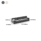 Moderne stijl Lamb Velvet Sofa Lage ruggrijs/wit/oranje/blauwe slaapbank