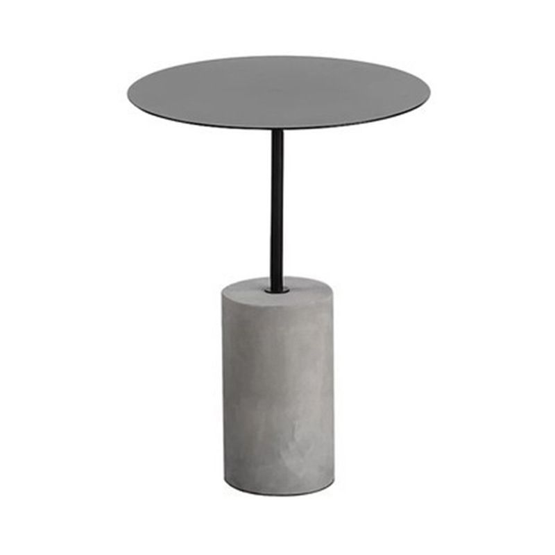 Moderner Metallrund -Top Side Table Beton -Sockel -Endtisch