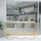 Scandinavian Bar and Counter Stool Low Back Stool with Pedestal Base in Gold Clearhalo 'Bar Furniture' 'Bar Stools' 'bar_stools' 'furn' 'furn_bar_stools' 'Furniture' 'furniture_bar_stools' 'Kitchen & Dining Furniture' 1200x1200_0f213bd0-7ff4-49ef-be5f-d7286fce2dae