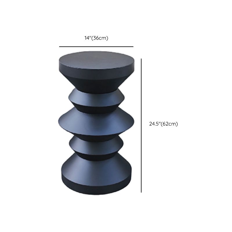 14" Wide Contemporary Corner Table Round Metal Black Side Table Clearhalo 'Coffee & Accent Tables' 'End & Side Tables' 'end_side_tables' 'furn' 'furn_end_side_tables' 'Furniture' 'Living Room Furniture' 1200x1200_0f225e91-1559-49ee-9b19-3ae7e6686bb0