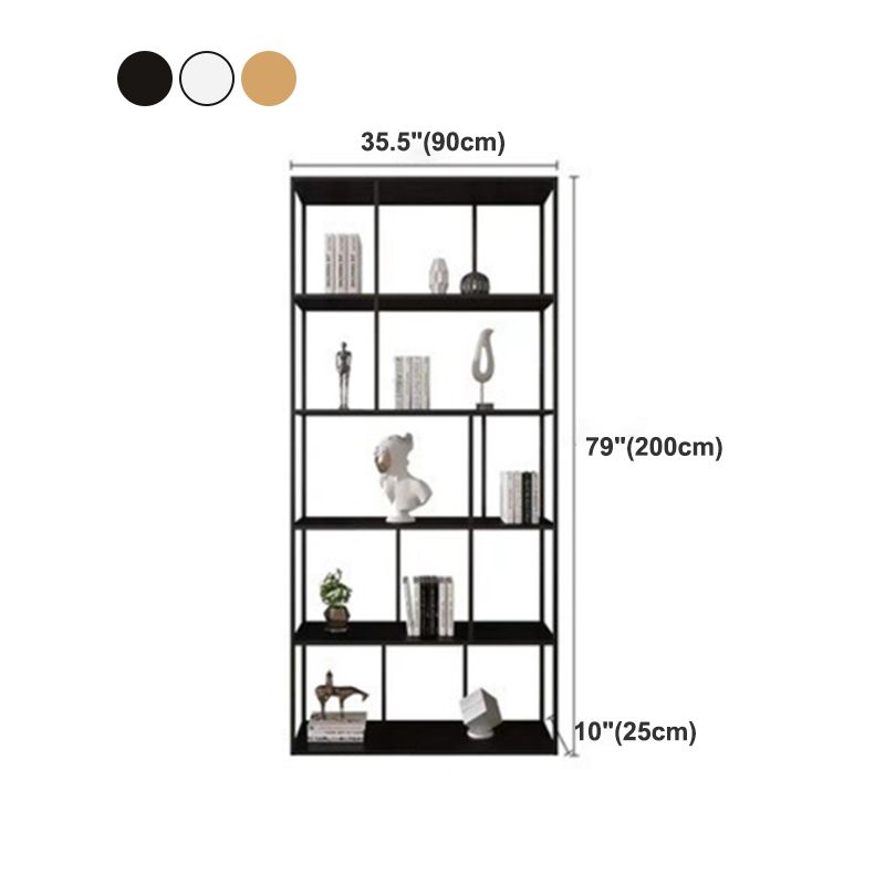 Industrial Metal Etagere Book Shelf with Rectangular Shelves Bookcase Clearhalo 'Bookcases' 'furn' 'furn_bookcases' 'Furniture' 'furniture_bookcases' 'kitchen' 'kitchen_bookcases' 'Living Room Furniture' 'Office Furniture' 1200x1200_0f226e75-a516-4cbe-bad6-7d6701a33200