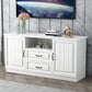 Mueble para TV de 2 puertas de madera estilo escandinavo Consola para TV con estante