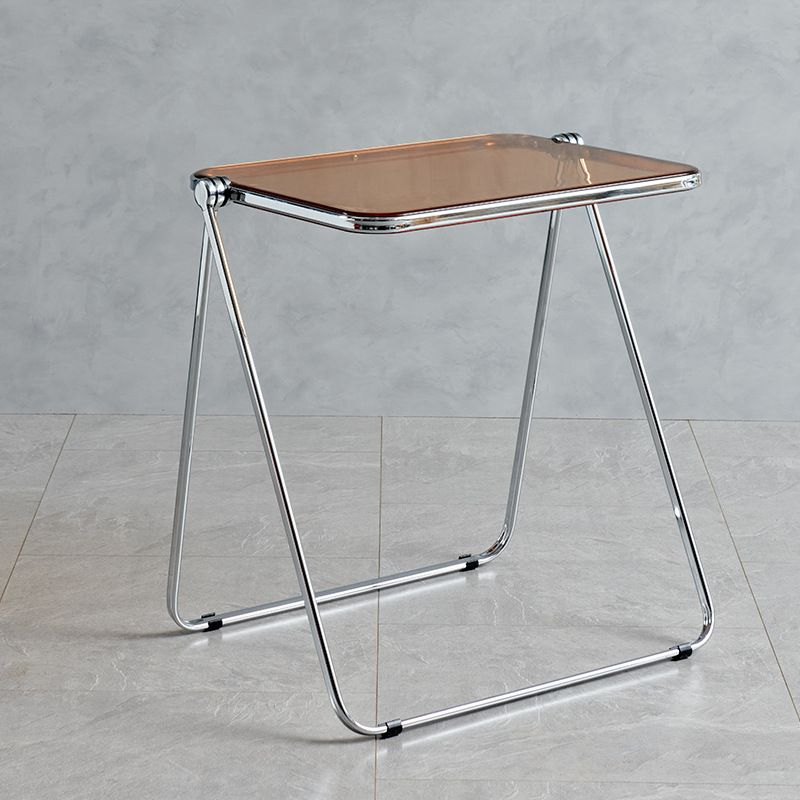 Modern Style Office Desk Home Bedroom Acrylic Adjustable Folding Table,25.1"L X 19.6"W Clearhalo 'furn' 'furn_office_desk' 'Furniture' 'furniture_office_desk' 'Office Desks' 'Office Furniture' 'office_desk' 1200x1200_0f23257e-182a-48a2-95f6-a23d154c2e8f