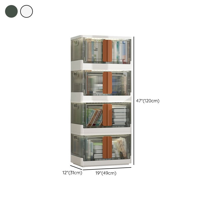 Contemporary Shelf Bookcase Folding Closed Back Plastic Bookcase Clearhalo 'Bookcases' 'furn' 'furn_bookcases' 'Furniture' 'Office Furniture' 1200x1200_0f233dd5-4aad-47a6-bb1e-98b3ecba2e4d