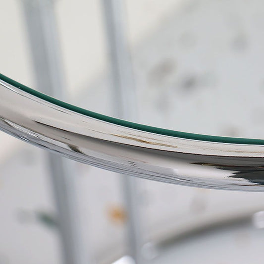 26.4 "丸いガラストップエンドテーブルステンレススチールCサイドテーブル