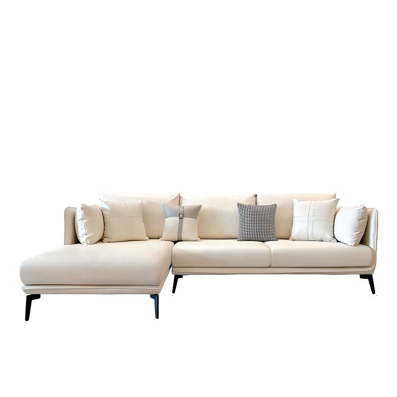 Urban Faux Leather Square Arm Sofa/Sectional for Apartment, Living Room Clearhalo 'furn' 'furn_sectionals' 'Furniture' 'furniture_sectionals' 'Living Room Furniture' 'Sectionals' 1200x1200_0f2455f8-4bdb-458d-92c2-c0f8c8049713