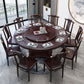 Wood Pedestal Dining Table Turntable Dining Table for Dining Room Clearhalo 'Dining Tables & Seating' 'Dining Tables' 'dining_table' 'furn' 'furn_dining_table' 'Furniture' 'Kitchen & Dining Furniture' 1200x1200_0f2503a5-9810-4971-93e9-41998d578fe3