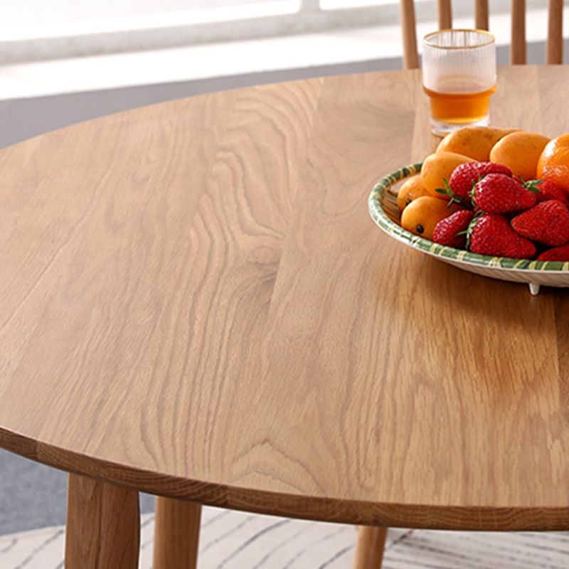 モダンなオークのダイニングセット1/5 pcs茶色のディネットセット木製の椅子