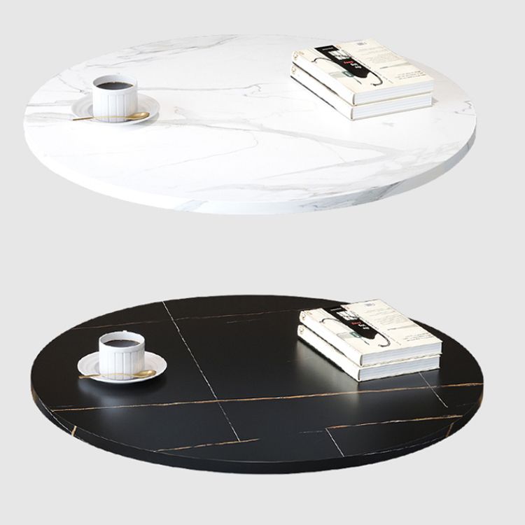 Mesa de comedor redonda Escritorio con base de pedestal de lujo de piedra sinterizada