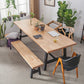 Rectangle Trestle Dining Table Modern Wood Table for Milk Tea Shop Clearhalo 'Dining Tables & Seating' 'Dining Tables' 'dining_table' 'furn' 'furn_dining_table' 'Furniture' 'Kitchen & Dining Furniture' 1200x1200_0f2a496f-b62c-4f72-9ab8-126fe5252d51