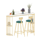 Contemporary Counter Height Dining Table Marble Oval Storage Bistro Table (only table) Clearhalo 'Bar Furniture' 'Bar Tables' 'bar_tables' 'Furniture' 'furniture_bar_tables' 'Kitchen & Dining Furniture' 'kitchen&dining_furn' 'kitchen' 1200x1200_0f2ae74b-1b80-4d20-b93c-10333495ee25