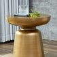 Mid-Century Modern Round Top Coffee Table 16.92"H Iron Pedestal Cocktail Table Clearhalo 'Coffee & Accent Tables' 'Coffee Tables' 'coffee_tables' 'furn' 'furn_coffee_tables' 'Furniture' 'Living Room Furniture' 1200x1200_0f2c4fcf-2760-47b0-a087-214fe81570ac