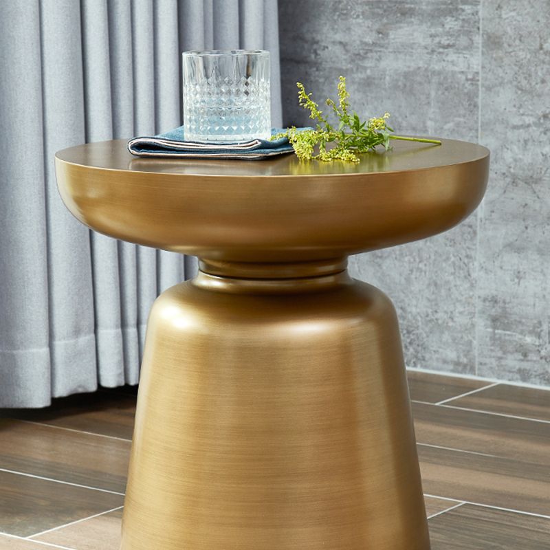 Mid-Century Modern Round Top Coffee Table 16.92"H Iron Pedestal Cocktail Table Clearhalo 'Coffee & Accent Tables' 'Coffee Tables' 'coffee_tables' 'furn' 'furn_coffee_tables' 'Furniture' 'Living Room Furniture' 1200x1200_0f2c4fcf-2760-47b0-a087-214fe81570ac