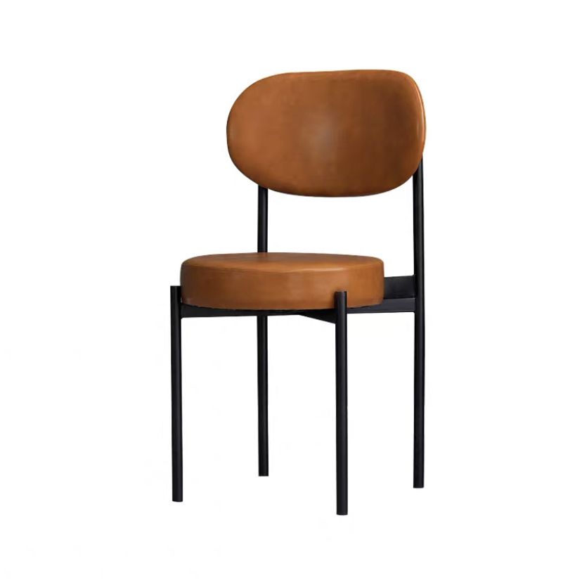 PU Leather Side Chair Modern Style Open Back Dining Side Chair for Indoor Clearhalo 'Dining Chairs' 'Dining Tables & Seating' 'dining_chair' 'furn' 'furn_dining_chair' 'Furniture' 'furniture_dining_chair' 'Kitchen & Dining Furniture' 1200x1200_0f2ced4a-57cb-446a-8b9d-74b45c5d3ed4