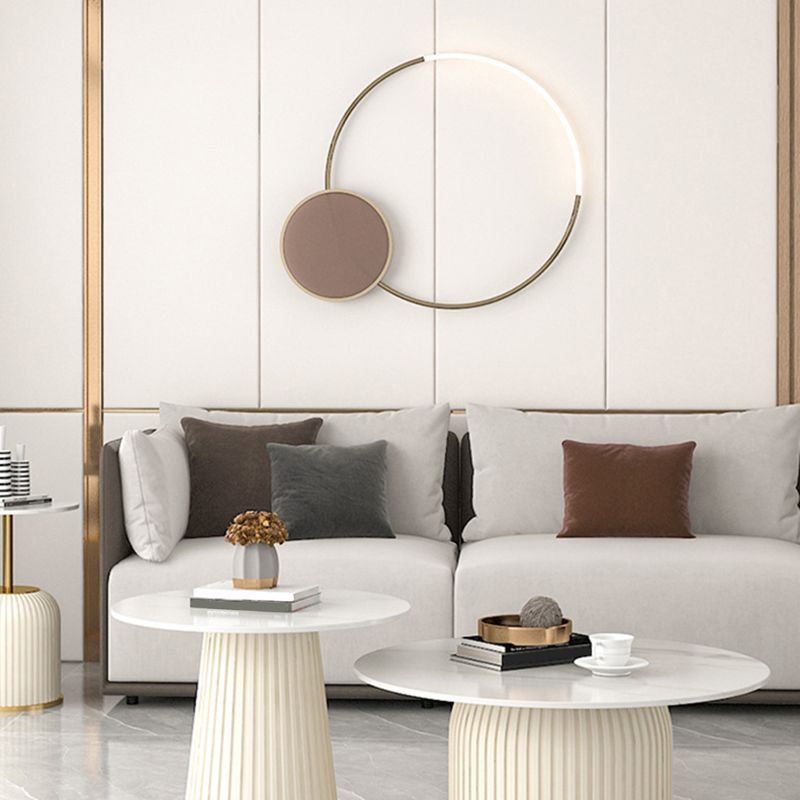 Pedestal 2 Piece Bunching Coffee Tables Glam Slate Top Cocktail Table Set