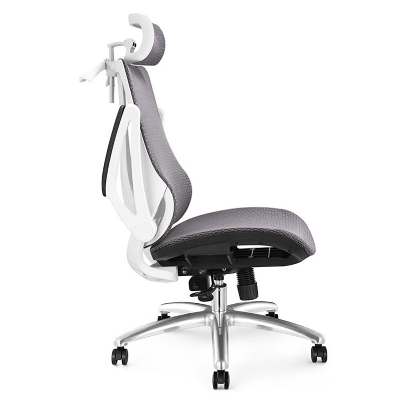 Modern Black and White Chair Home Office Chair with Metal Base Clearhalo 'furn' 'furn_office_chair' 'Furniture' 'furniture_office_chair' 'Office Chairs' 'Office Furniture' 'office_chair' 1200x1200_0f2f6e48-c135-45de-a16b-23979d89b462