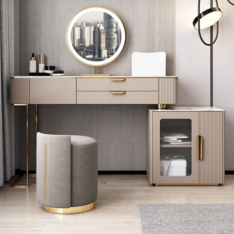Mesa de maquillaje de tocador de madera maciza juego de tocador