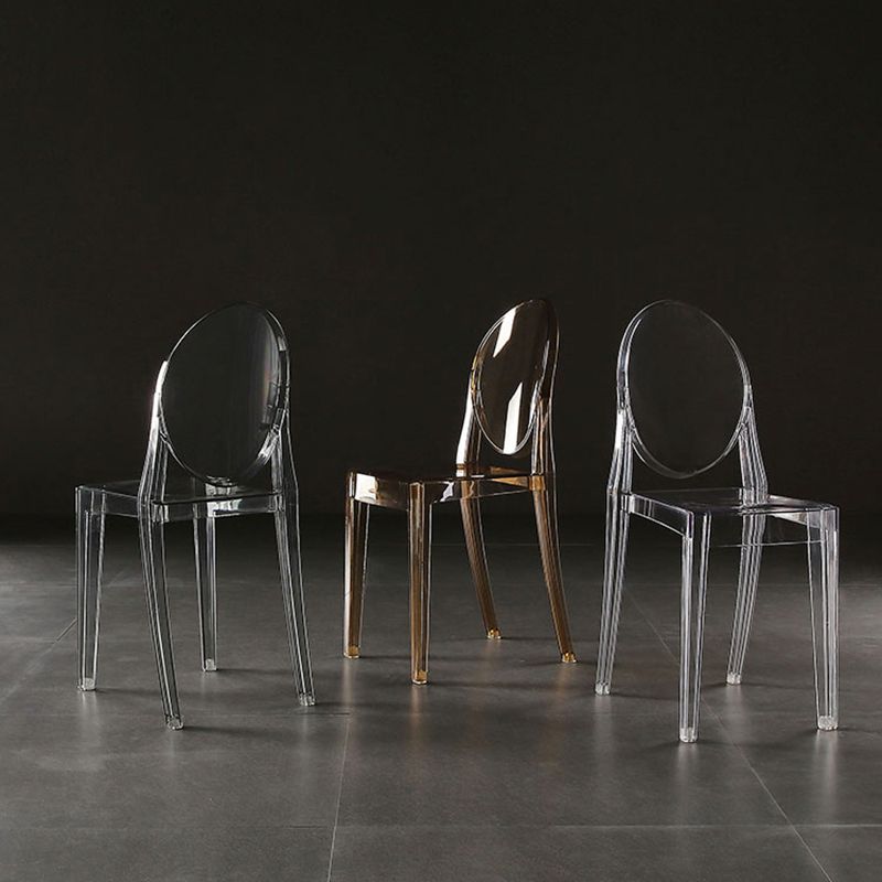 Plastic Armless Dining Chair Home Open Back Dining Side Chairs (Set of 4) Clearhalo ' kitchen&dining_furn' 'Dining Chairs' 'Dining Tables & Seating' 'dining_chair' 'furn' 'furn_dining_chair' 'Furniture' 'furniture_dining_chair' 'Kitchen & Dining Furniture' 'kitchen' 1200x1200_0f2ff731-c257-4aa9-8a83-937c88a6ddee