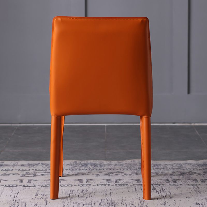 Designer Style Saddle Leather Home Side Chair Parsons Matte Finish Dining Chair(Set of 2) Clearhalo ' kitchen&dining_furn' 'Dining Chairs' 'Dining Tables & Seating' 'dining_chair' 'Furniture' 'furniture_dining_chair' 'Kitchen & Dining Furniture' 'kitchen' 1200x1200_0f3042f6-97e1-48e2-a474-9fc30ec77539