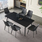 Kitchen Industrial Dinner Table Stone Rectangle 4 Legs Dining Table Clearhalo 'Dining Tables & Seating' 'Dining Tables' 'dining_table' 'furn' 'furn_dining_table' 'Furniture' 'Kitchen & Dining Furniture' 1200x1200_0f31a929-8e67-457d-92d4-5492dc213896