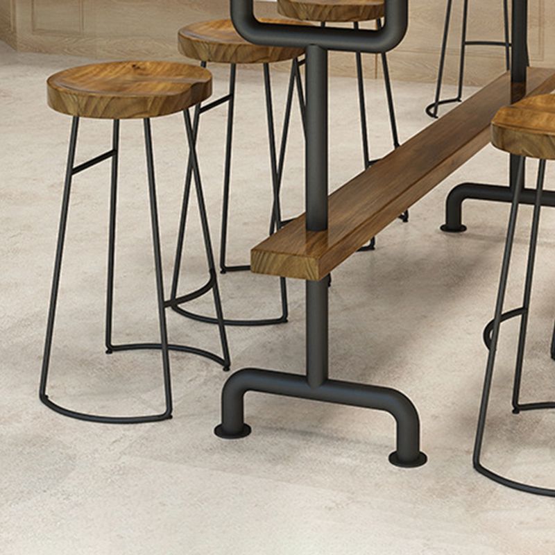 Modern Pub Height Dining Table Iron Solid Wood Pub Table for Patio Clearhalo 'Bar Furniture' 'Bar Tables' 'bar_tables' 'furn' 'furn_bar_tables' 'Furniture' 'Kitchen & Dining Furniture' 1200x1200_0f31ee2d-2b88-48d5-b364-db5ed3af8ab0
