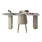 Oval Shape Modern Style Dining Table White Fixed Table with Sintered Stone Clearhalo ' dining_table' 'Dining Tables & Seating' 'Dining Tables' 'furn' 'furn_dining_table' 'Furniture' 'furniture_dining_table' 'Kitchen & Dining Furniture' 'kitchen&dining_furn' 'kitchen' 'kitchen_dining_table' 1200x1200_0f33cbf0-03cc-497f-863e-30c4a38a75f9