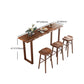 Wood Bar Dining Table Modern Bar Table with Sled Base for Milk Tea Shop Clearhalo 'Bar Furniture' 'Bar Tables' 'bar_tables' 'furn' 'furn_bar_tables' 'Furniture' 'furniture_bar_tables' 'Kitchen & Dining Furniture' 1200x1200_0f33f488-4aef-4952-abc8-8a48a489bb4b