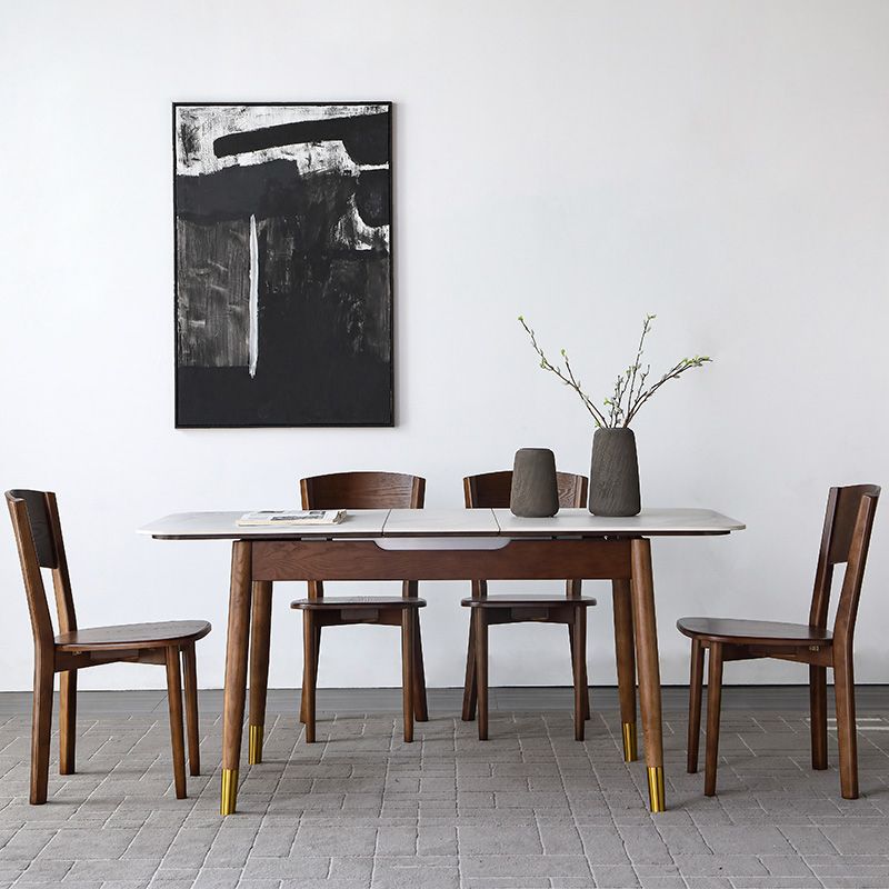 Rectangle Mid-Century Modern Dining Table White Sintered Stone Table with 4 Legs Clearhalo ' dining_table' 'Dining Tables & Seating' 'Dining Tables' 'furn' 'furn_dining_table' 'Furniture' 'furniture_dining_table' 'Kitchen & Dining Furniture' 'kitchen&dining_furn' 'kitchen' 'kitchen_dining_table' 1200x1200_0f372e14-d330-479c-bd55-73602008a0d8