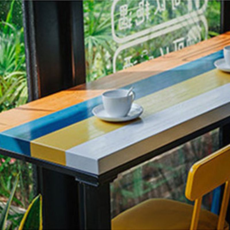 Wood Rectangle Top Bar Table 42-inch Height Industrial Style Bar Table Clearhalo 'Bar Furniture' 'Bar Tables' 'bar_tables' 'furn' 'furn_bar_tables' 'Furniture' 'furniture_bar_tables' 'Kitchen & Dining Furniture' 1200x1200_0f388e58-b075-45ac-8052-0ba801cb5fd8