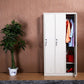 Hinged Metal Wardrobe Armoire Contemporary Grey Wardrobe Cabinet Clearhalo 'Armoires & Wardrobes' 'armoires_wardrobes' 'Bedroom Furniture' 'furn' 'furn_armoires_wardrobes' 'Furniture' 1200x1200_0f3947c5-2b27-402b-a85e-764202efb491