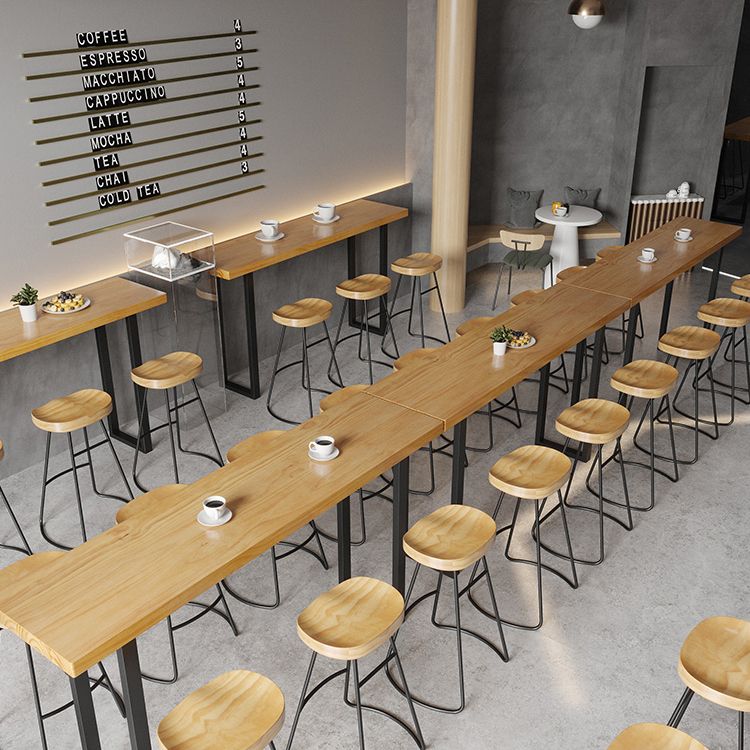 Rectangle Bar Dining Table Contemporary Bar Dining Table with Black Sled Base Clearhalo 'Bar Furniture' 'Bar Tables' 'bar_tables' 'furn' 'furn_bar_tables' 'Furniture' 'Kitchen & Dining Furniture' 1200x1200_0f39a2e6-0557-43ba-ad41-eed7c8ae801f