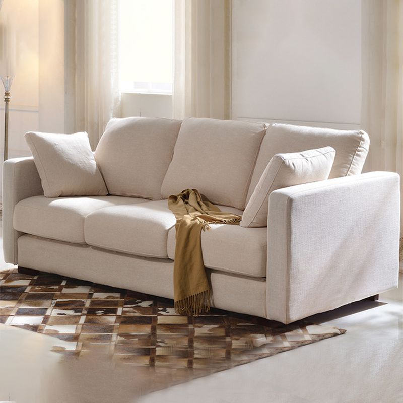 Contemporary Slipcovered Living Room Square Arm Pillows Seating Clearhalo 'furn' 'furn_sofas' 'Furniture' 'Living Room Furniture' 'Sofa' 'sofas' 1200x1200_0f3b1d37-a701-4f2f-9137-72546e9a60a2