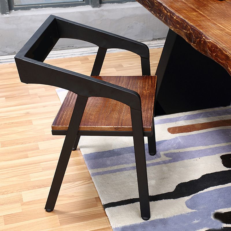 Metal Side Dining Chairs Industrial Open Back Dining Side Chair