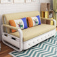 33.46" Wide Linen Sofa Bed Square Arm Sleeper Sofa Convertible Sofa