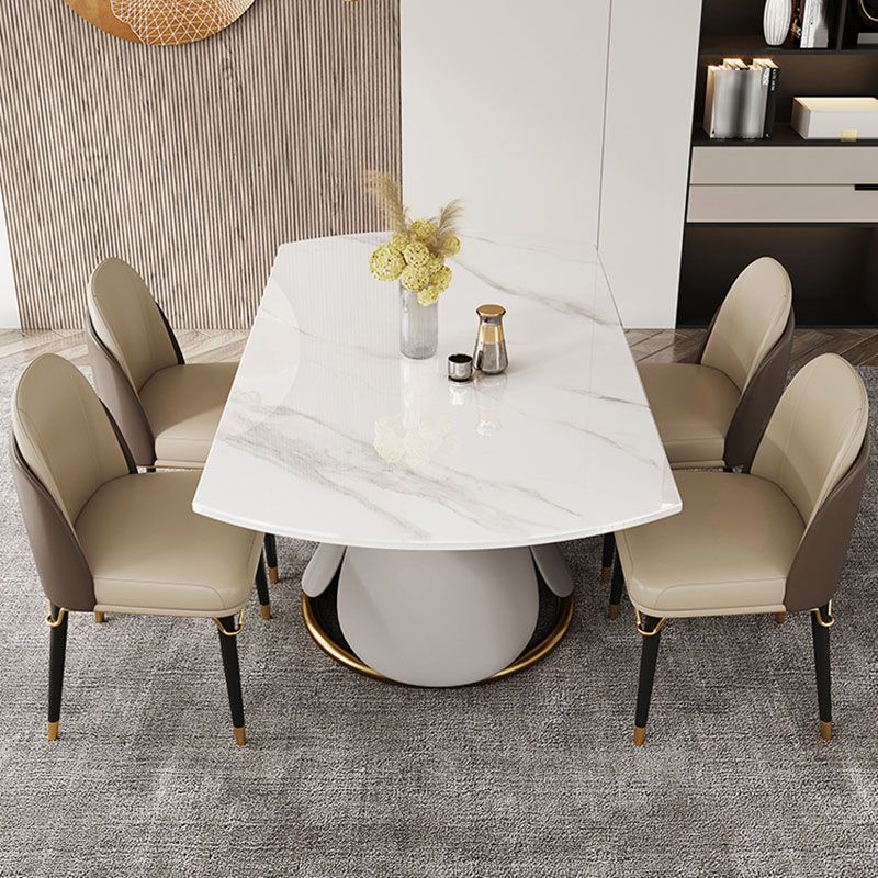 Modern Dining Round Table Dining Sintered Stone Table for Restaurant Clearhalo 'Dining Tables & Seating' 'Dining Tables' 'dining_table' 'furn' 'furn_dining_table' 'Furniture' 'furniture_dining_table' 'Kitchen & Dining Furniture' 'kitchen' 'kitchen_dining_table' 1200x1200_0f3d9ee0-8cc0-47db-a122-2a4e9b8e6b45