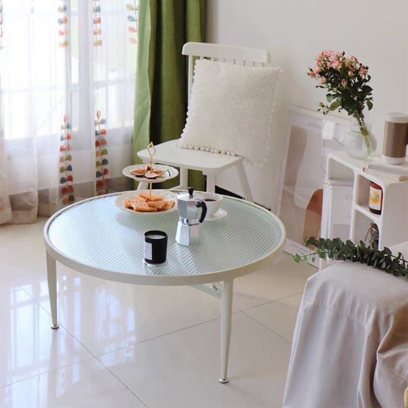 Modern Round 3 Legs salontafel Clear Glass Cocktail Table - 23.6 "/27.6" /31.5 "