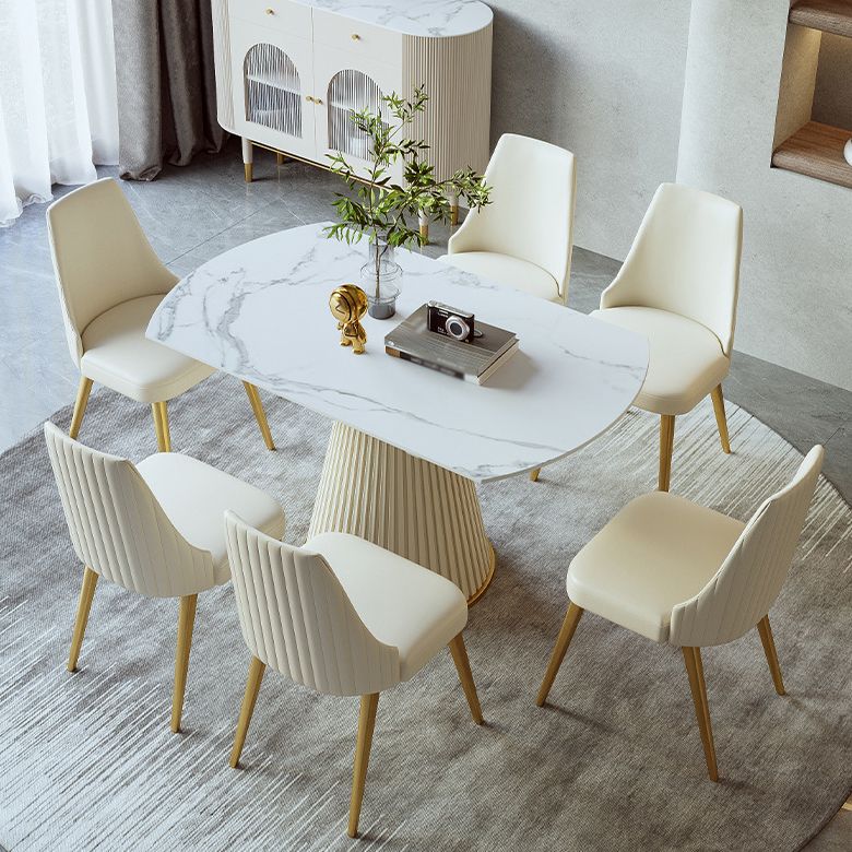 Nordic Style 1/4/5/7 Pieces Dining Sintered Stone Dining Table Set for Kitchen Clearhalo 'Dining Room Sets' 'Dining Tables & Seating' 'dining_room_set' 'furn' 'furn_dining_room_set' 'Furniture' 'furniture_dining_room_set' 'Kitchen & Dining Furniture' 1200x1200_0f3e46d8-a903-4639-bb53-4a5f3f8effb5