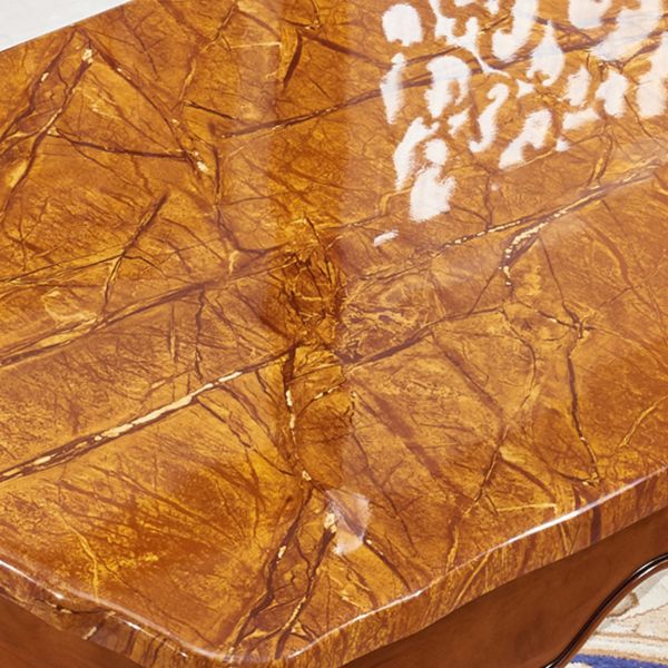 Mesa de comedor rectangular victoriana de goma Mesa de comedor de mármol con 4 patas