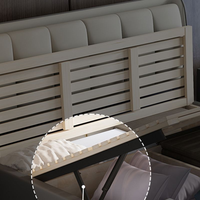 Lift Up Storage Bed Upholstered Wood Bed Frame with Headboard Clearhalo 'Bedroom Furniture' 'Beds' 'furn' 'furn_beds' 'Furniture' 1200x1200_0f40b547-ee5c-4bc9-acea-f77ee352ccdb