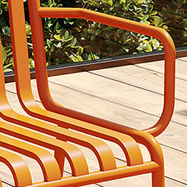 Contemporary Metal Kitchen and Dining Room Chair Slat Back Side Chair Clearhalo 'Dining Chairs' 'Dining Tables & Seating' 'dining_chair' 'furn' 'furn_dining_chair' 'Furniture' 'furniture_dining_chair' 'Kitchen & Dining Furniture' 1200x1200_0f4137c6-411a-47d9-aaba-0ad531bf79bb