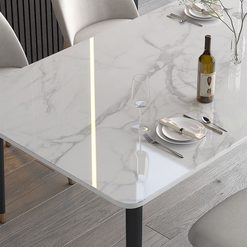 1/4/5 Pieces White Stone Dining Set Modern Solid Back Chair Rectangle Dining Furniture Clearhalo 'Dining Room Sets' 'Dining Tables & Seating' 'dining_room_set' 'furn' 'furn_dining_room_set' 'Furniture' 'furniture_dining_room_set' 'Kitchen & Dining Furniture' 'kitchen&dining_furn' 'kitchen' 1200x1200_0f4264b9-b21f-4d9a-b641-2e0f10ca9ae5