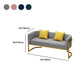 Modern Tuxedo Arm Sofa 29.53" H Faux Leather Seating with Pillows