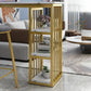 Rectangle Bar Dining Table Contemporary Bar Table with Sled Base in Gold Clearhalo 'Bar Furniture' 'Bar Tables' 'bar_tables' 'furn' 'furn_bar_tables' 'Furniture' 'furniture_bar_tables' 'Kitchen & Dining Furniture' 1200x1200_0f43c081-e7a1-423c-8fe4-e98e749bdfbe